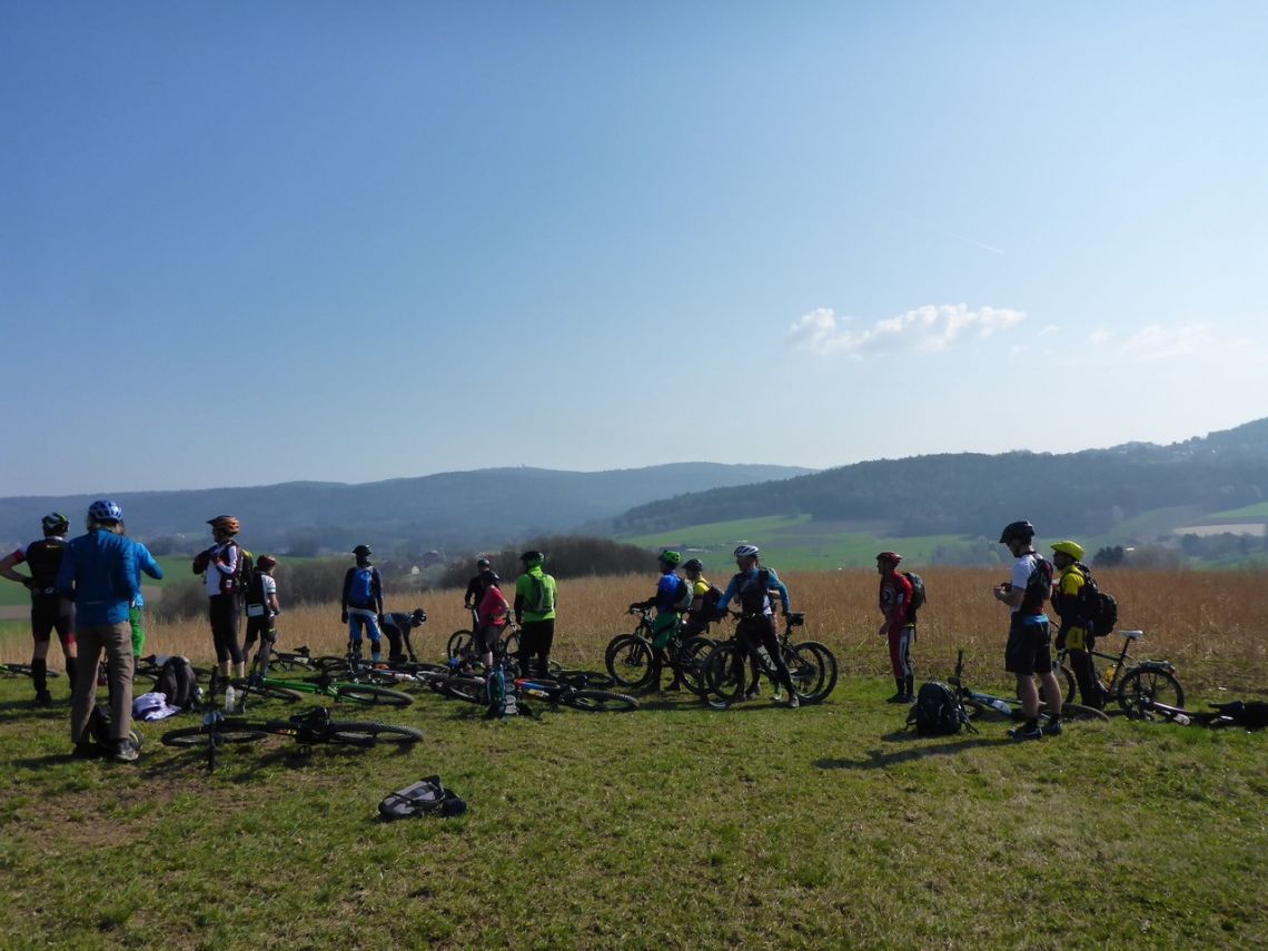 Bike-Pause auf der Trans Bayerwald