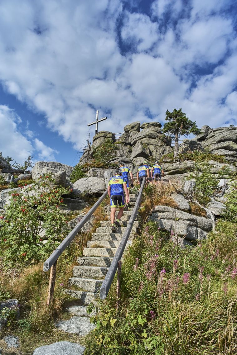 Aufstieg zum Gipfel auf dem Dreisessel